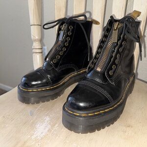 Black Leather Ankle Boots